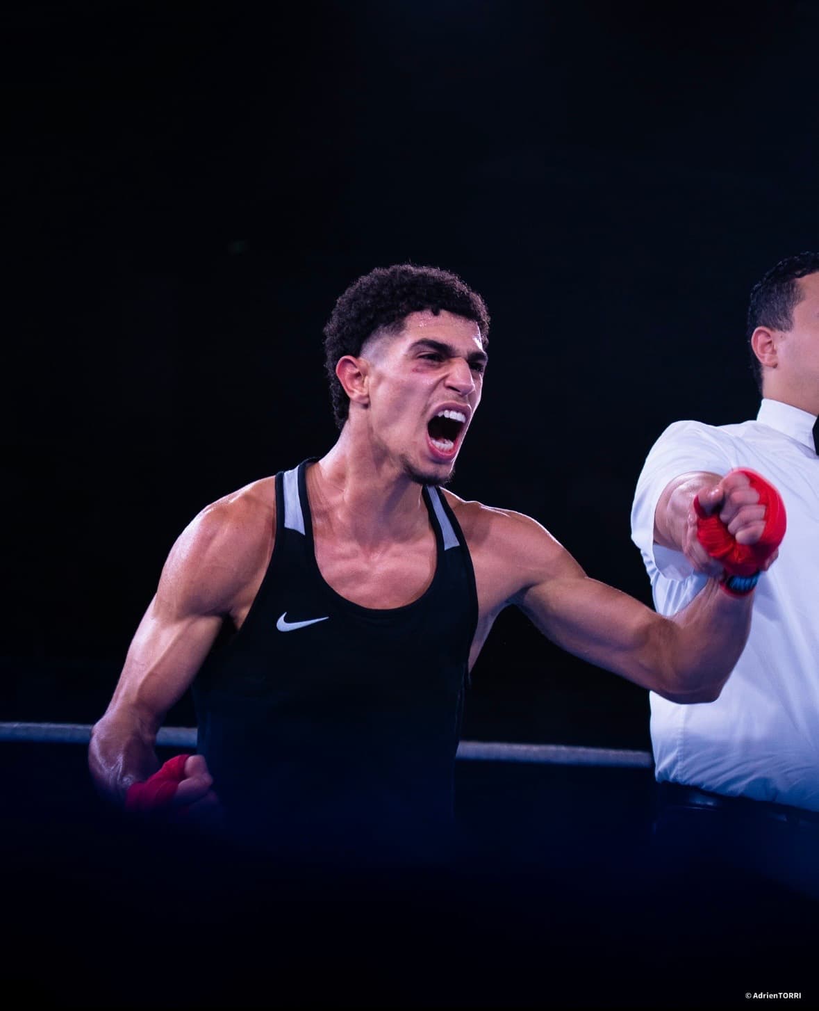 Amine, victoire en boxe
